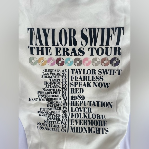 Women’s Music-Inspired Sweatshirt – The Eras Tour Design – Size S – White – NWT - Picture 8 of 13